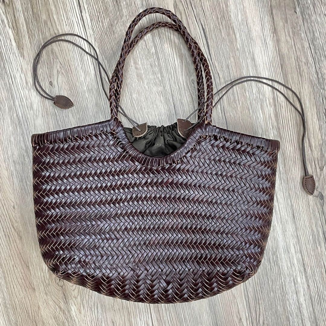 Aneta Woven Leather Tote Bag