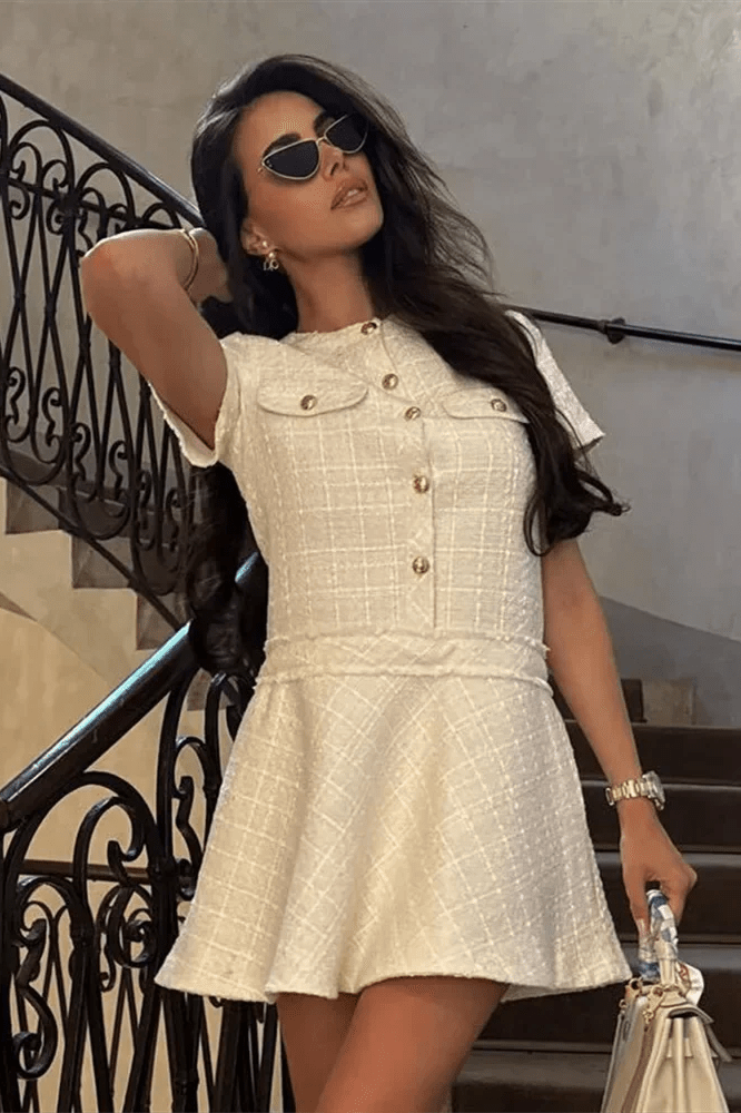 SOKYND Adelina Slim Fit Summer Dress DressBeigeM