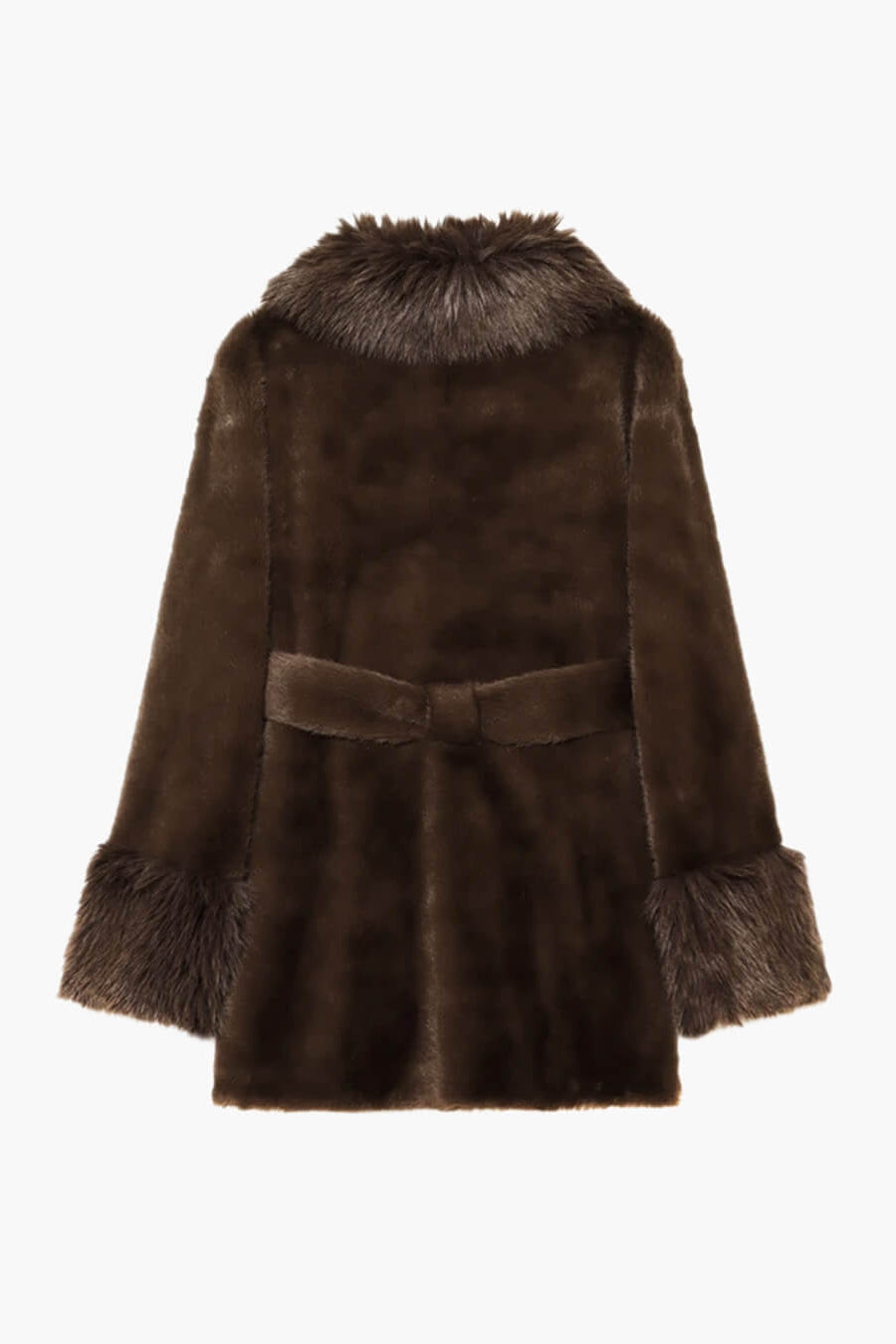 SOKYND Amanda Belted Faux Fur Coat CoatSOKYND-207447-BRO-L-95639Dark BrownL