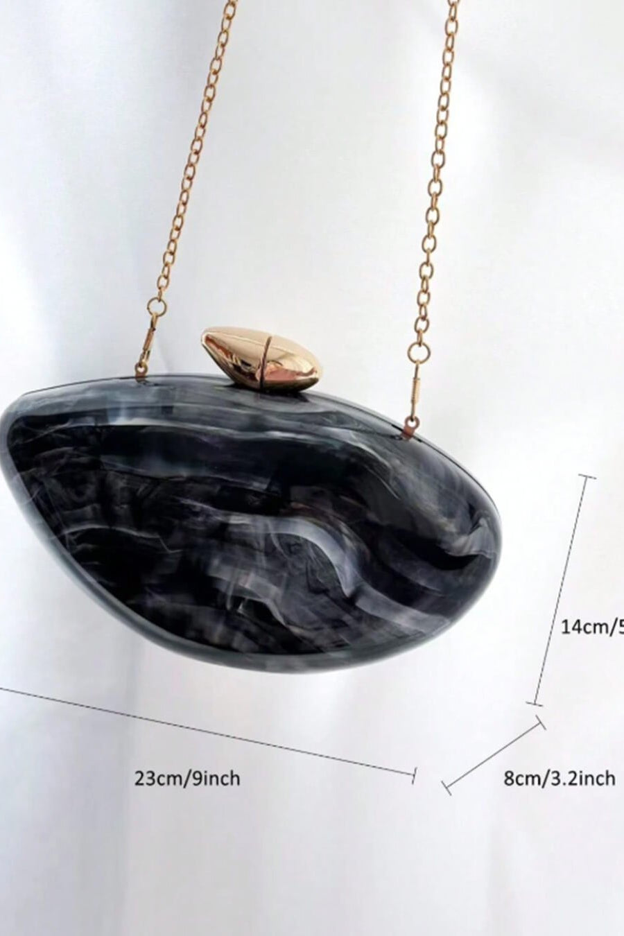 SOKYND Amy Shell Acrylic Clutch BagSOKYND-719639-BLA-OS-10519Black
