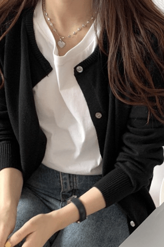 SOKYND Annie Button Front Knit Cardigan CardiganSOKYND-545431-BLA-S-53239BlackS