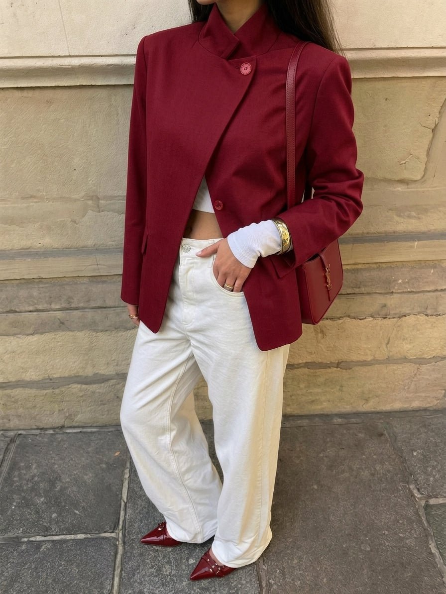 SOKYND Annie Vintage Asymmetric Blazer JacketSOKYND-119575-IVO-XS-76375IvoryXS