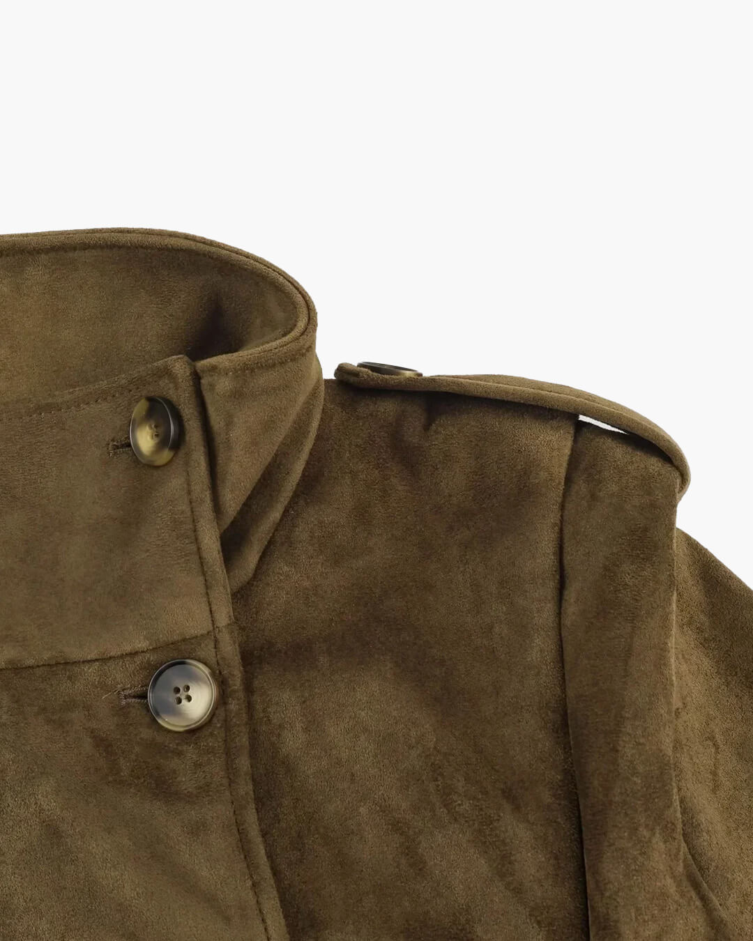 SOKYND Belinda Retro Faux Suede Cropped Trench JacketSOKYND-205527-L-OS-15447L
