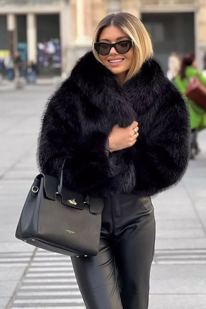 SOKYND Carley Faux Fur Coat Coats & JacketszN1767356248744829631BlackS