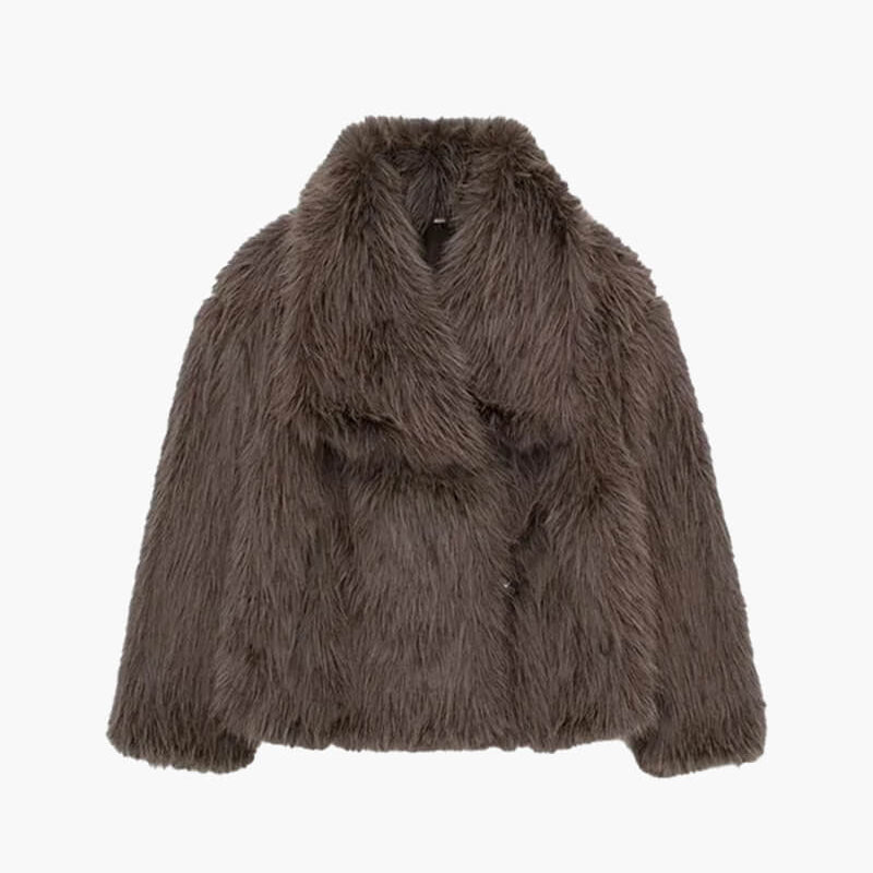 SOKYND Carley Faux Fur Coat Coats & JacketscP1767356248745304274BrownS
