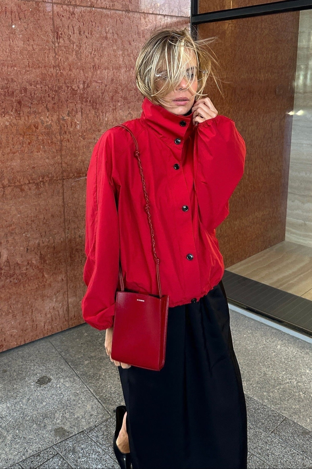 SOKYND Celeste High - Neck Jacket Coats & JacketsRedM