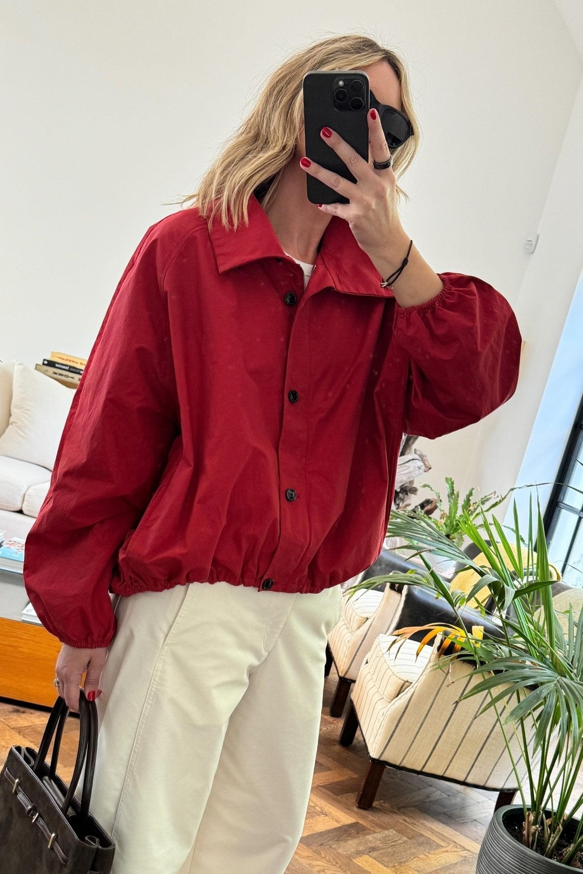 SOKYND Celeste High - Neck Jacket Coats & JacketsRedM