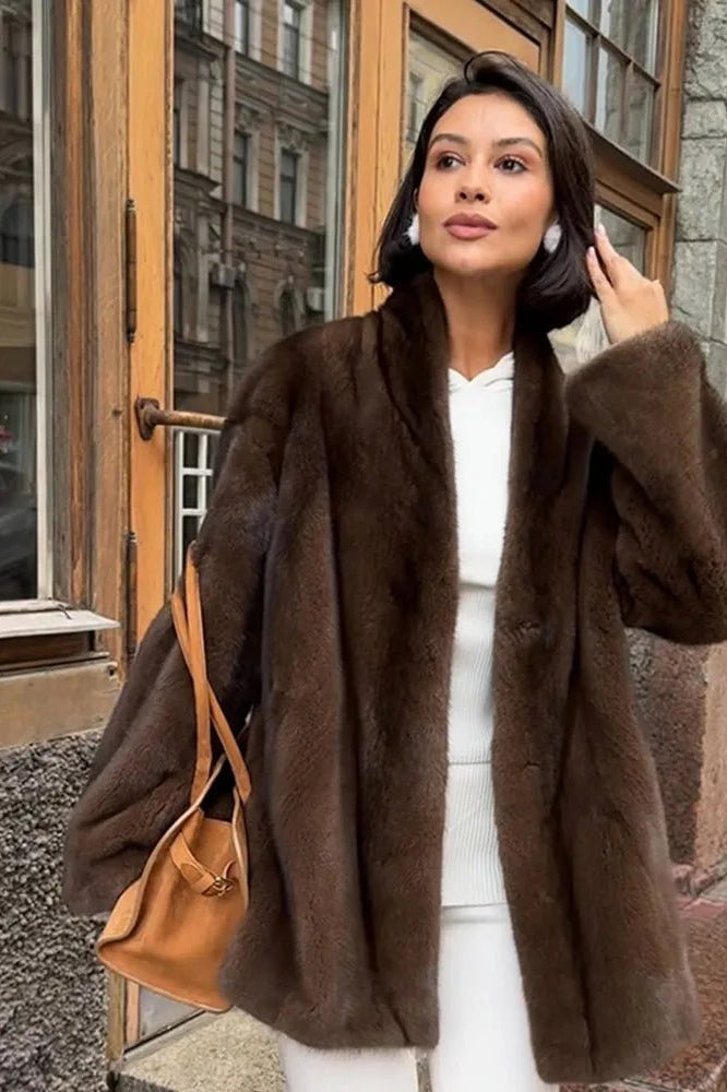 SOKYND Daniela Belted Faux Fur Jacket JacketSOKYND-397911-L-OS-15991L