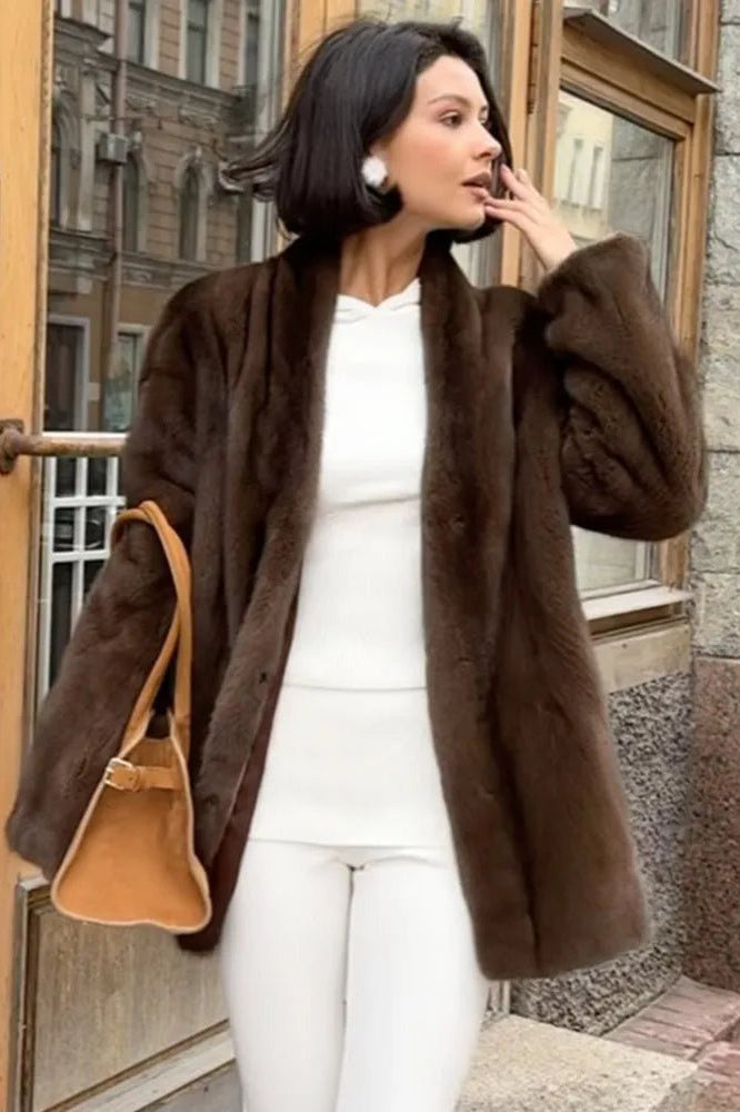 SOKYND Daniela Belted Faux Fur Jacket JacketSOKYND-397911-M-OS-83223M