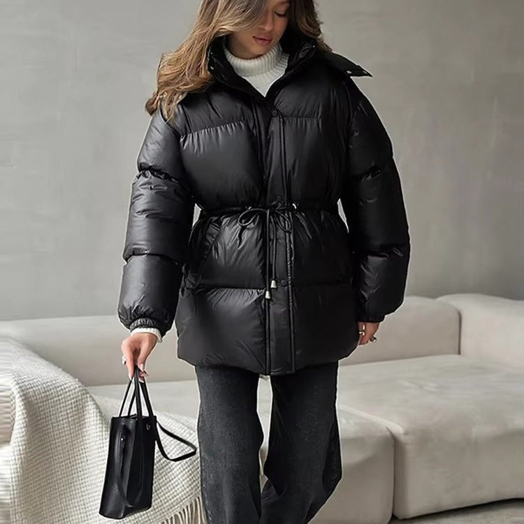 SOKYND Dorothy Drawstring Hooded Puffer Coat Coats & JacketsvV1767356248750403473BlackS