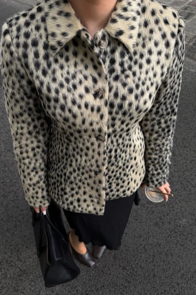 SOKYND Ellen Leopard Printed Faux Fur Jacket CoatSOKYND-320215-SHO-M-11095LeopardM