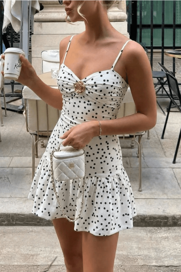 SOKYND Grace Polka Dot Mini Dress DressSOKYND-689943-S-OS-07799S