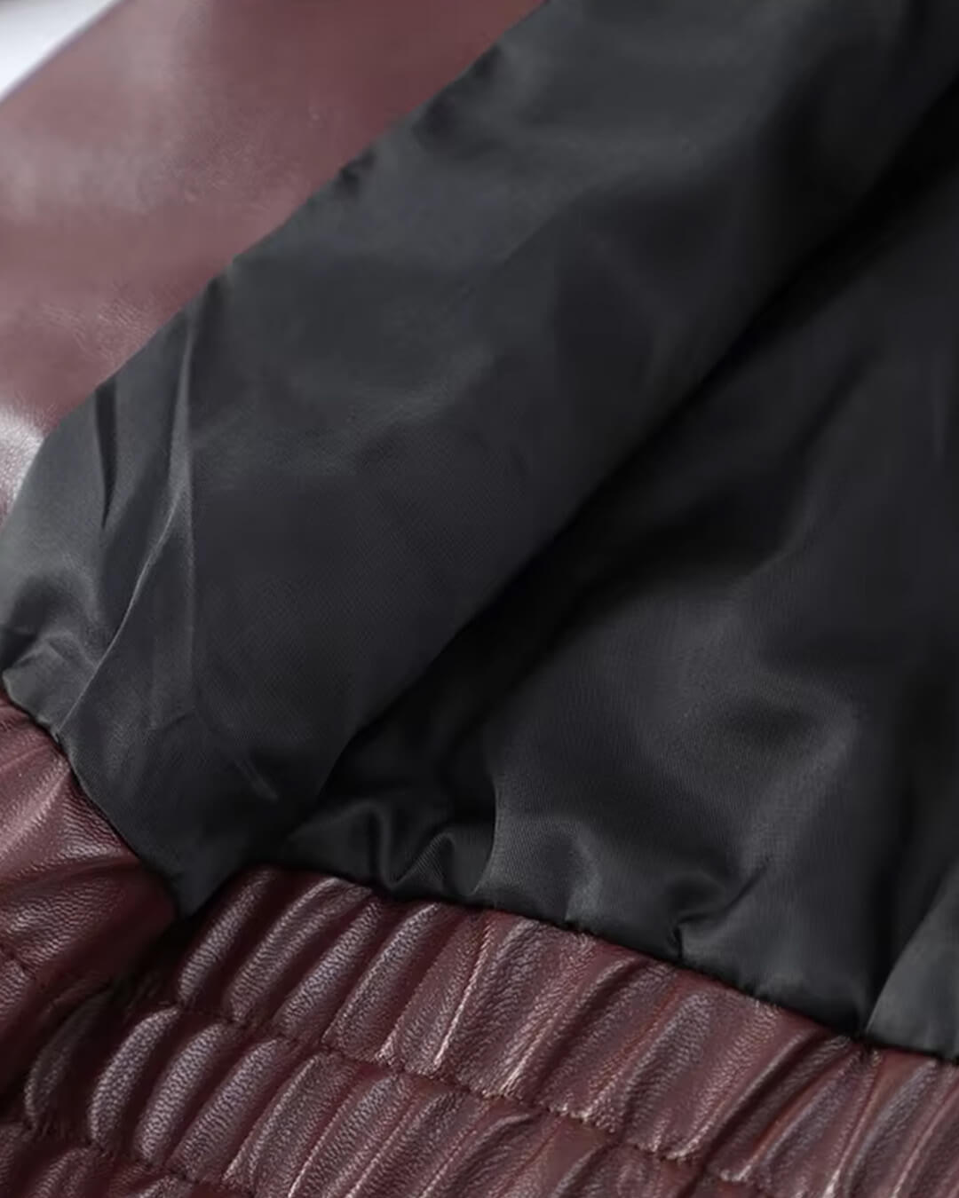 SOKYND Hannah Faux Leather Lapel Jacket JacketSOKYND-120407-WIN-S-51159WineS