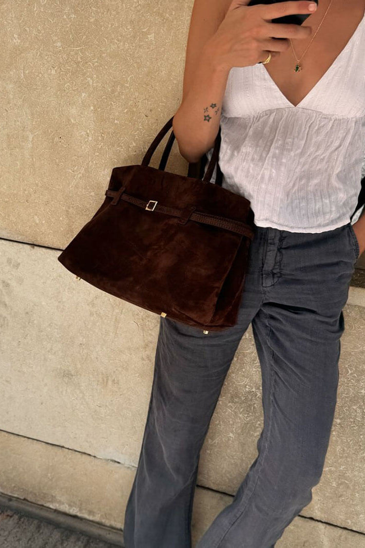 SOKYND Isabel Suede Bag BagSOKYND-234071-BRO-R-74199BrownRegular