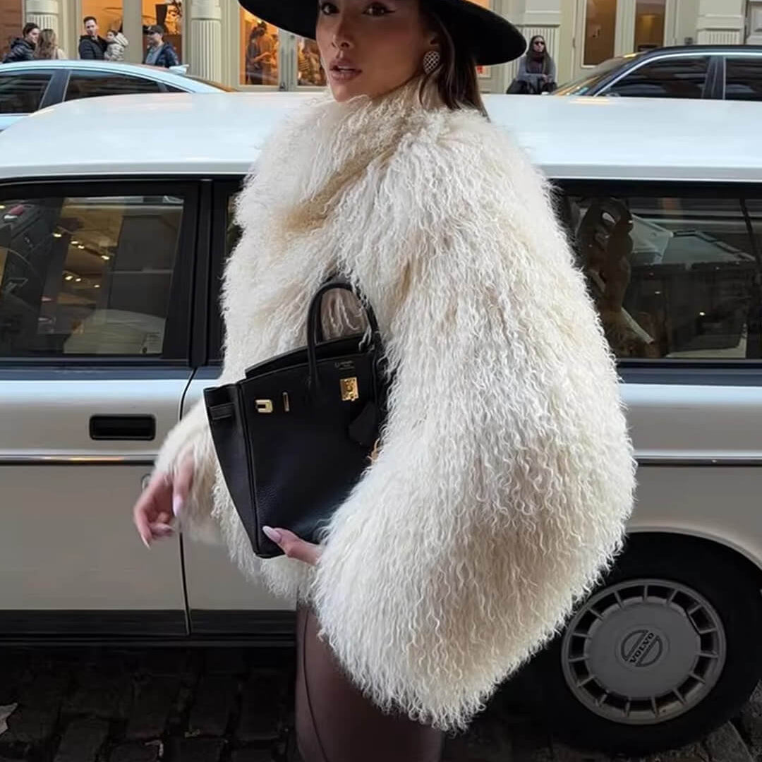 SOKYND Lyndie Short Faux Fur Coat Coats & JacketsAA1767625273825359463WhiteS
