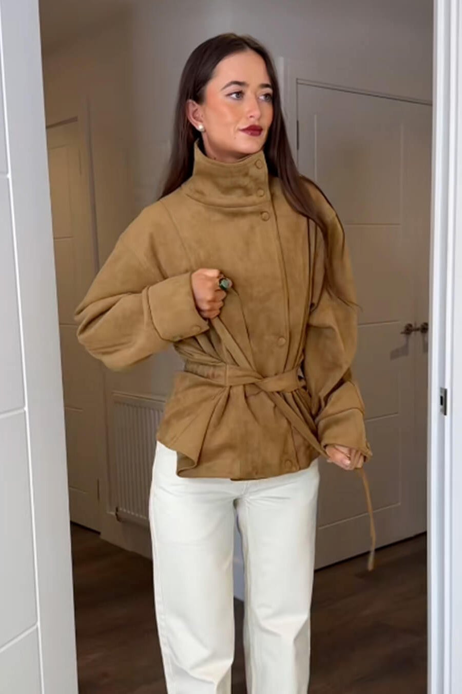 SOKYND Maria Lace-Up Suede Jacket JacketSOKYND-703703-CAM-XS-11447CamelXS