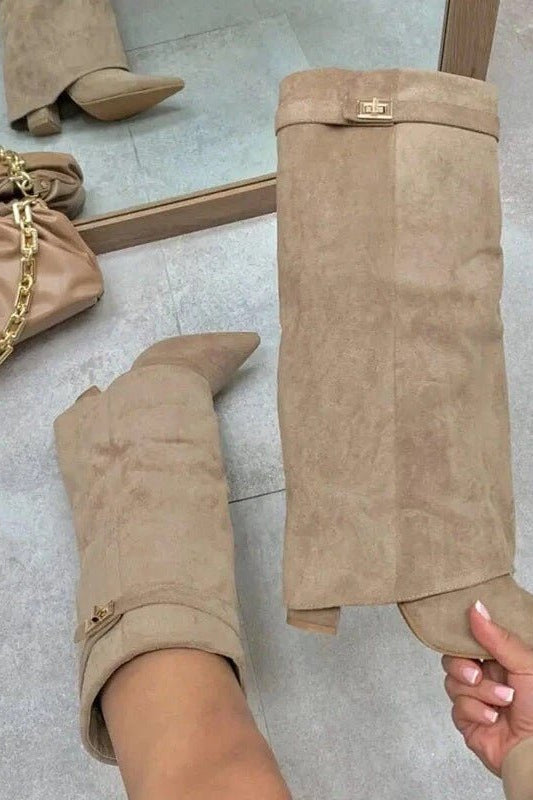 SOKYND Mariella High Boots BootsVX1767356248737162916Beige Suede35