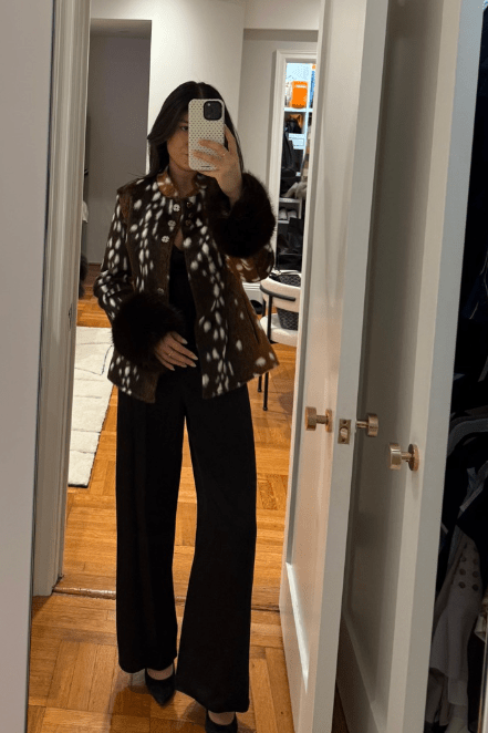 SOKYND Melissa Contrast Cuff Faux Fur Jacket JacketSOKYND-006551-1AS-M-28567BrownM
