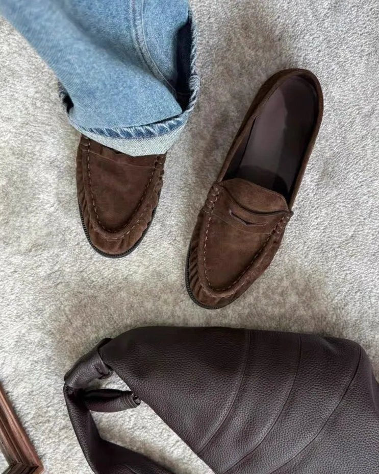 SOKYND Melissa Faux Leather Slip-On Loafers ShoesSOKYND-089367-BRO-36-32375Brown36