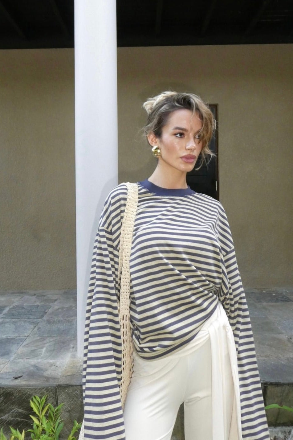 SOKYND Melissa Striped Oversized Knit Sweater SweaterSOKYND-358871-GRE-XS-17463GreenXS