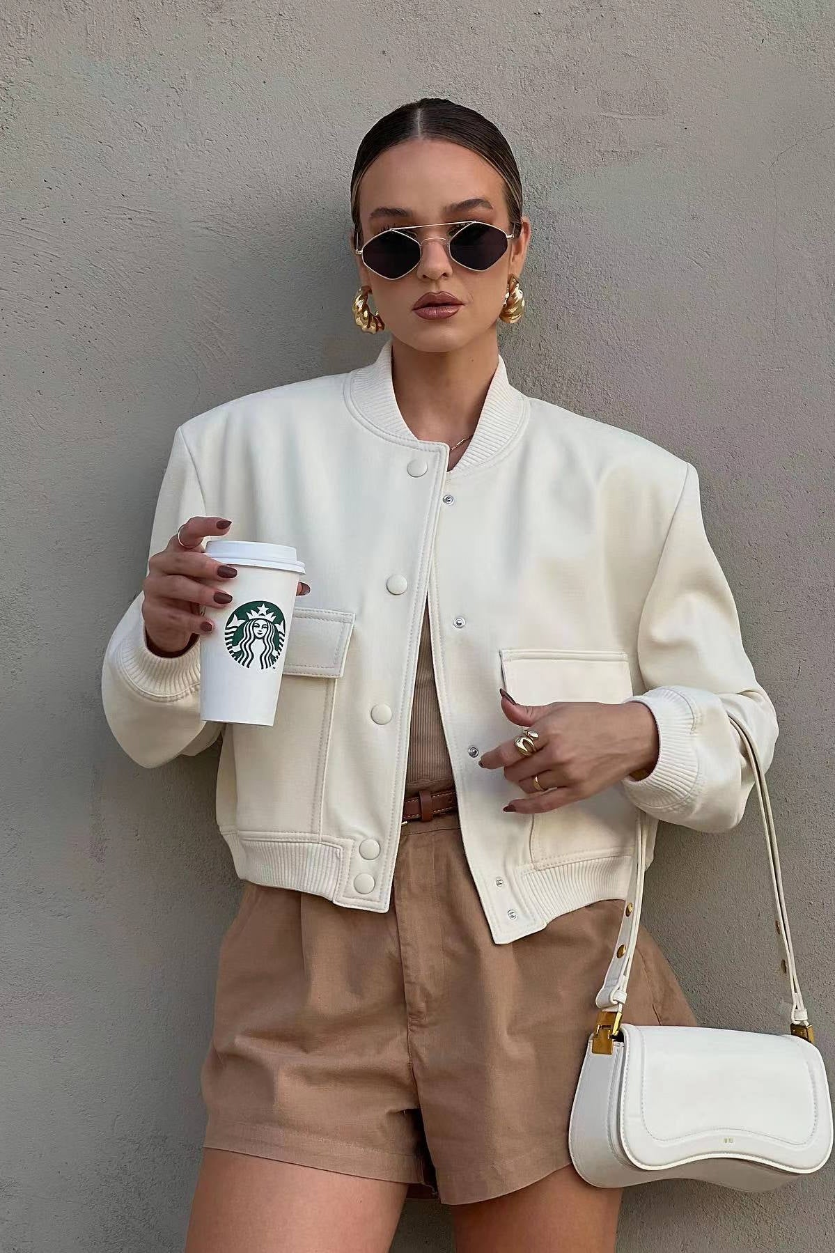 SOKYND Mila Bomber Jacket JacketSOKYND-445335-OAT-S-26423OatmilkS