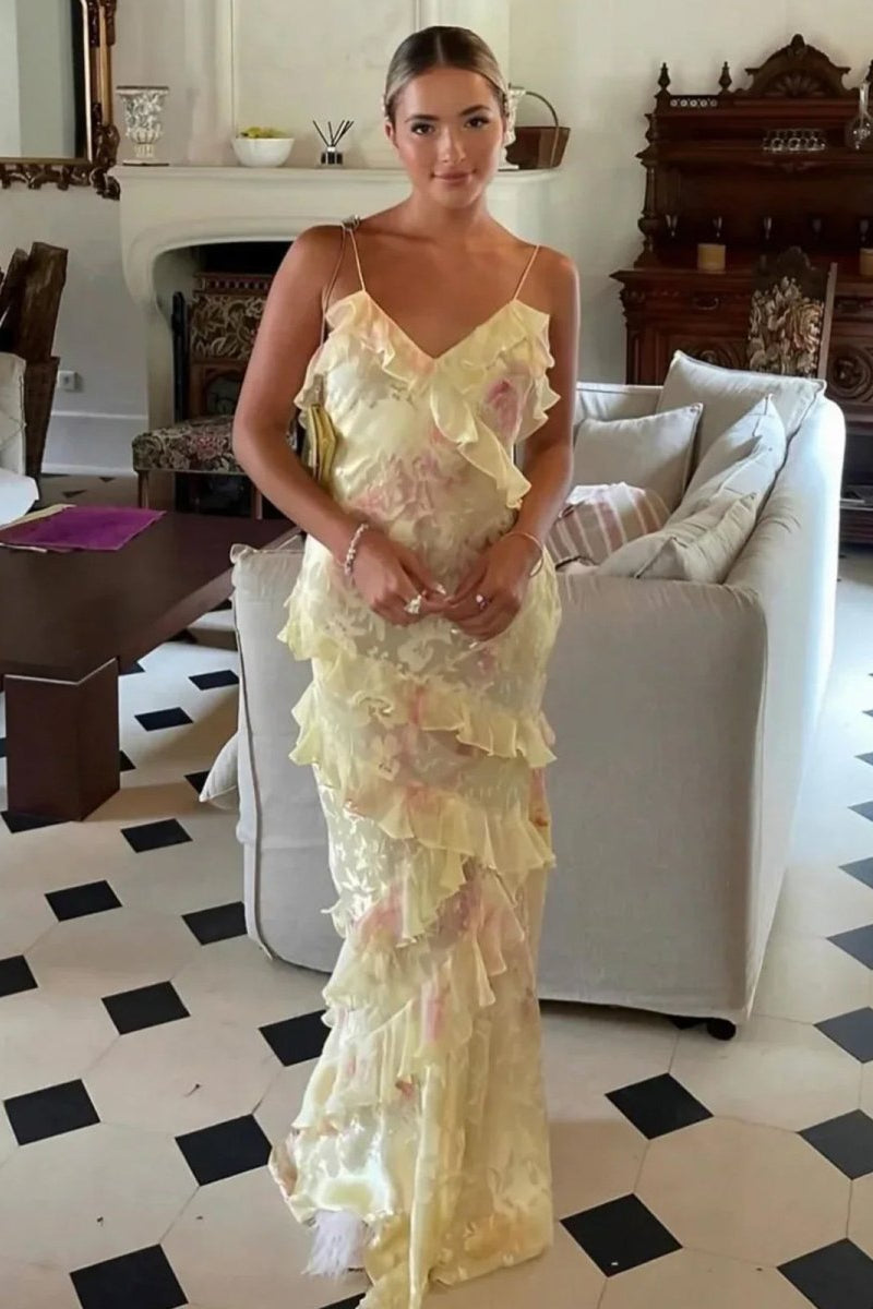 SOKYND Nancy Ruffled Sleeveless Maxi Dress DressesiW1772580086487157677YellowS