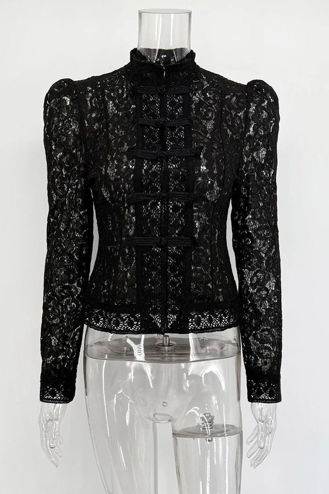 SOKYND Nicole Long Sleeve Lace Blouse Tops1005009268939981-;Wk1772479402477993212BeigeS