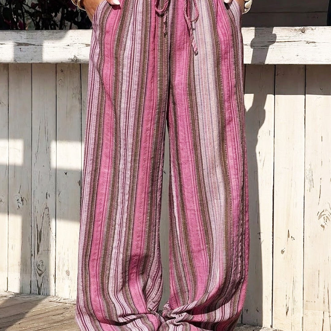SOKYND Ruth Wide-Leg Striped Pants PantsSOKYND-805399-PIN-S-97527PinkS