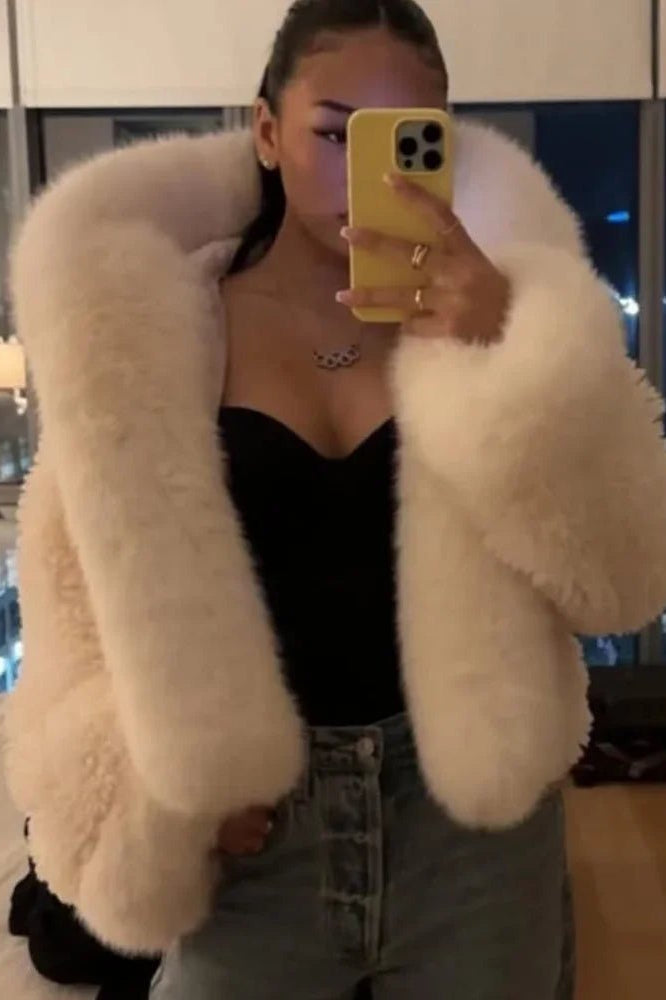 SOKYND Shelby Faux Fur Jacket Coats & Jacketski1767356248743829275WhiteS