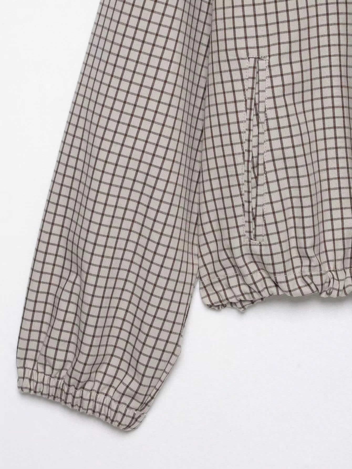 Mila Plaid Hooded Cropped Jacket