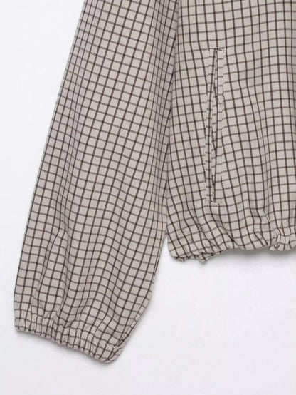 Mila Plaid Hooded Cropped Jacket