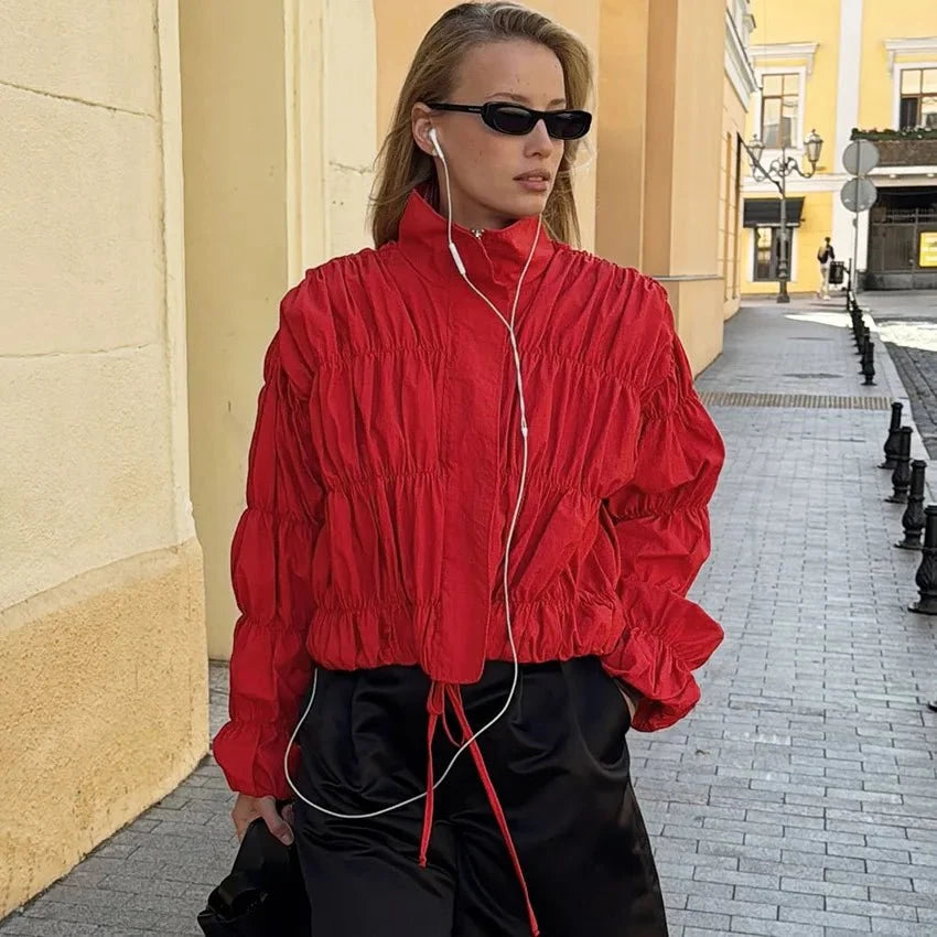 Kate Ruched Zip Jacket
