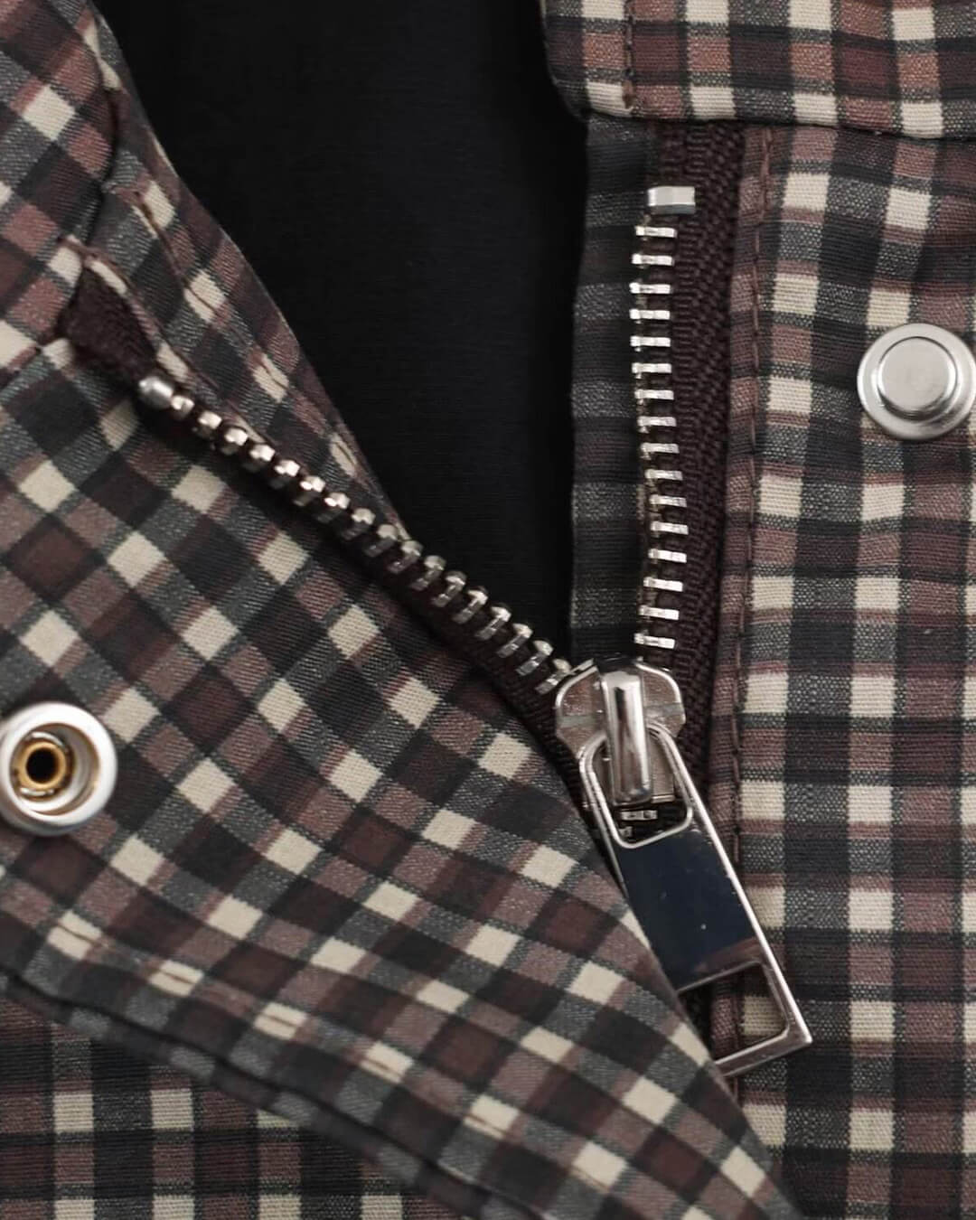 Valerie Plaid Hooded Windbreaker Jacket