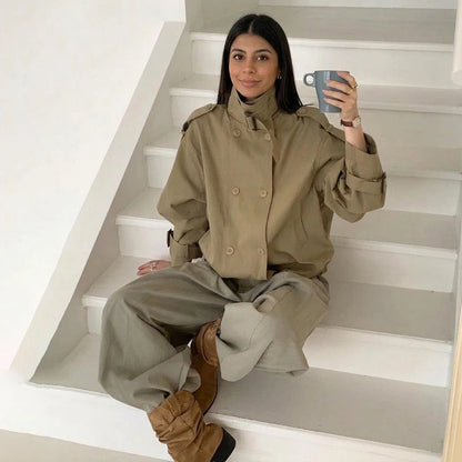 Kelly Utility Cropped Trench Coat