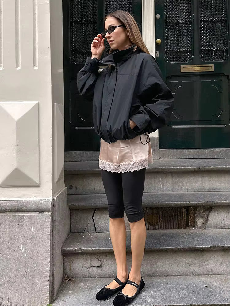 Emilia Hooded Windbreaker Jacket
