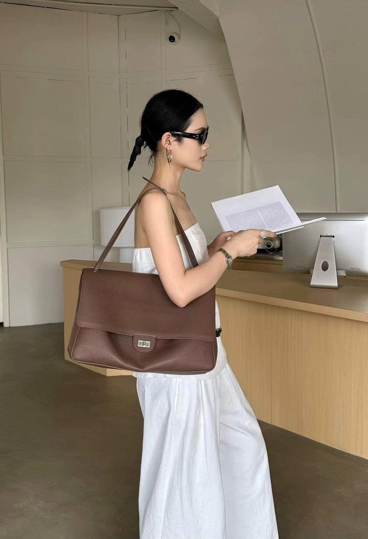 Angela Chevron Crossbody Bag
