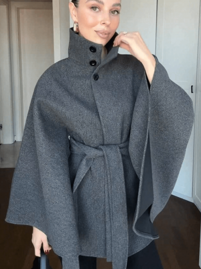Gina Belted Cape Jacket