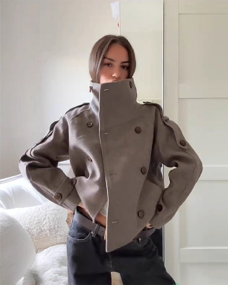Lisa Stand Collar Oversized Coat