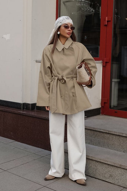 Raina Belted Wrap Trench Coat