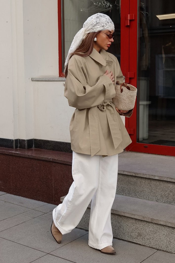 Raina Belted Wrap Trench Coat
