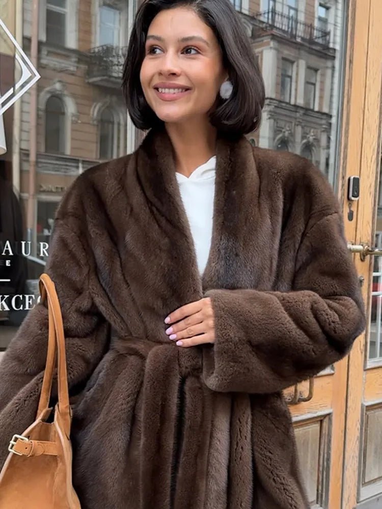 Daniela Belted Faux Fur Jacket