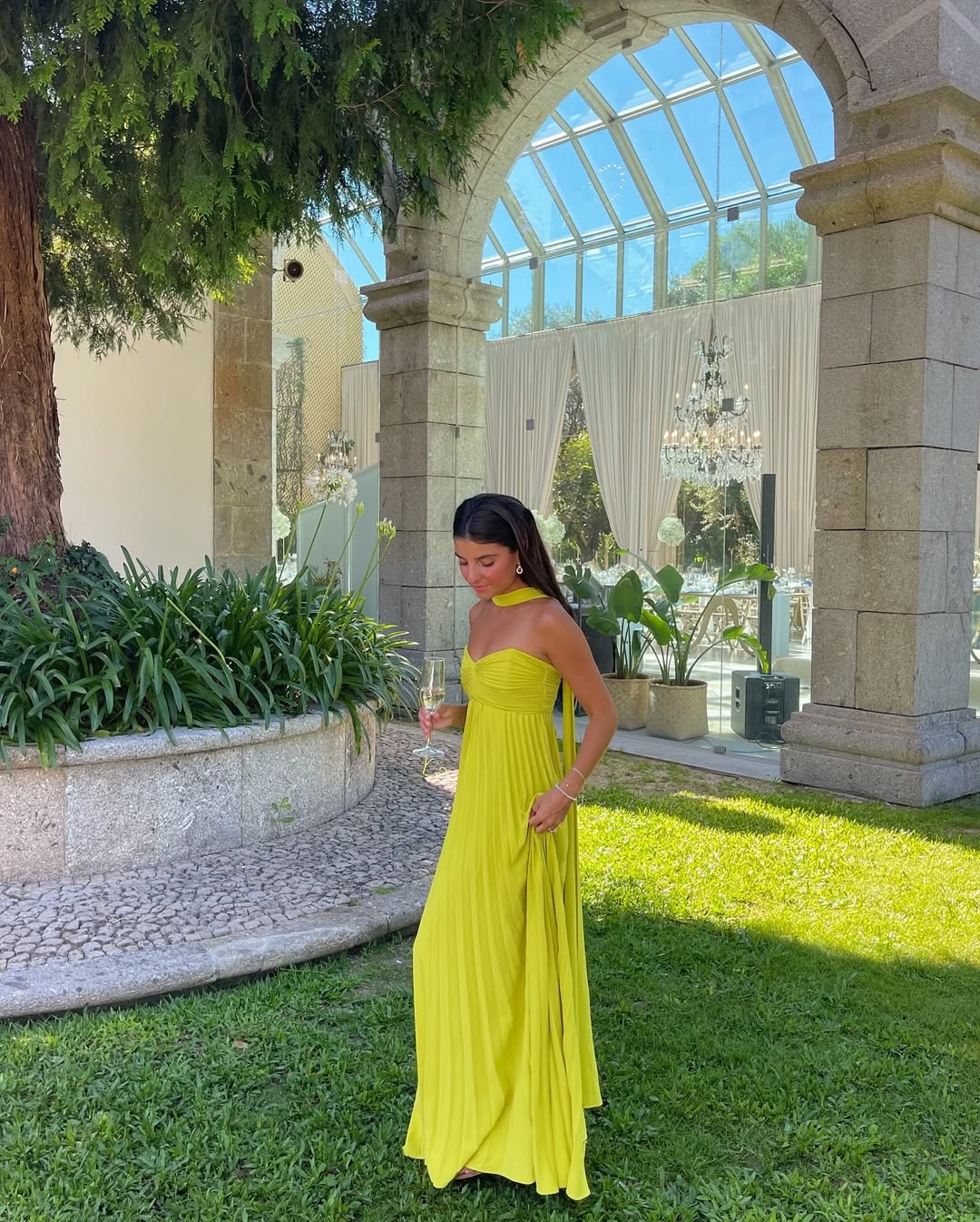 Mika Halter Ruched Maxi Dress