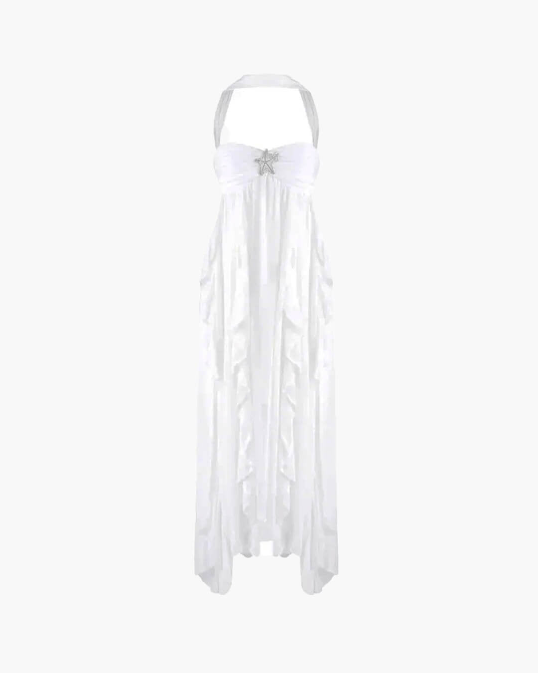 Emmi Strapless Ruffled Maxi Dress