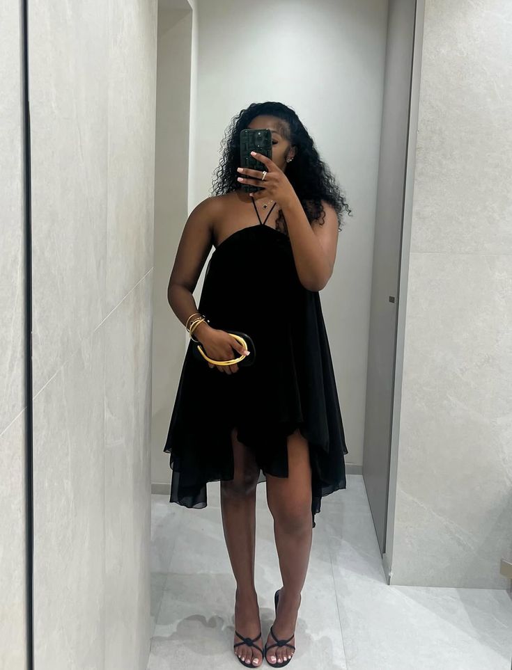 Zelia Backless Halter Mini Dress