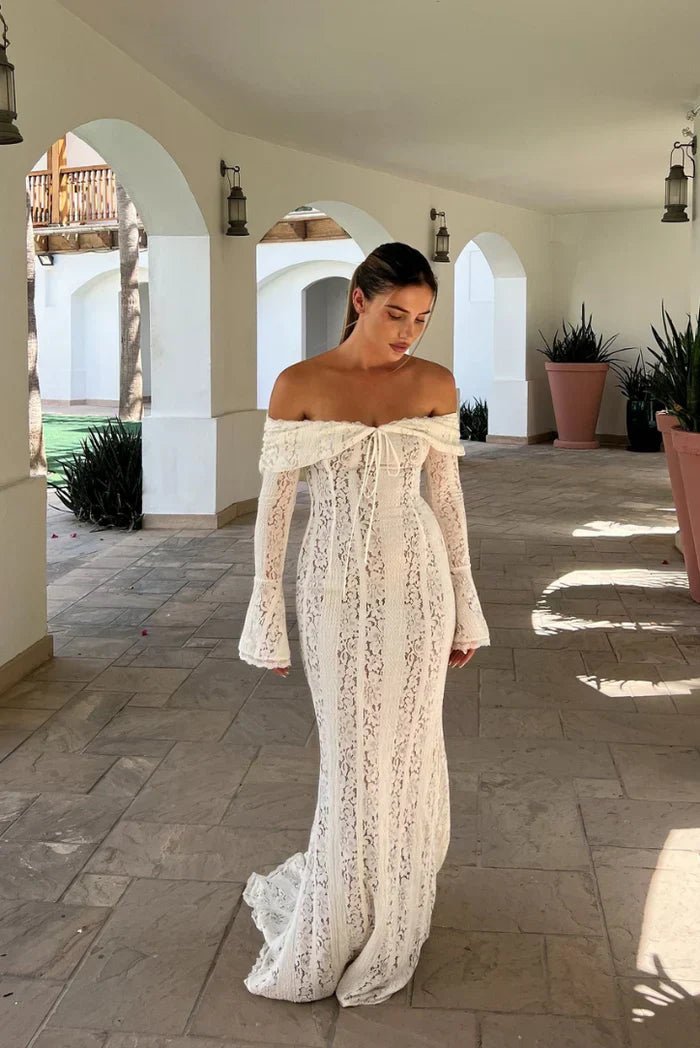 Maren Off-Shoulder Lace Maxi Dress