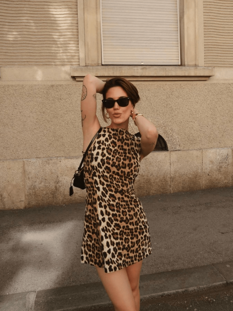 Olivia Leopard Mini Dress