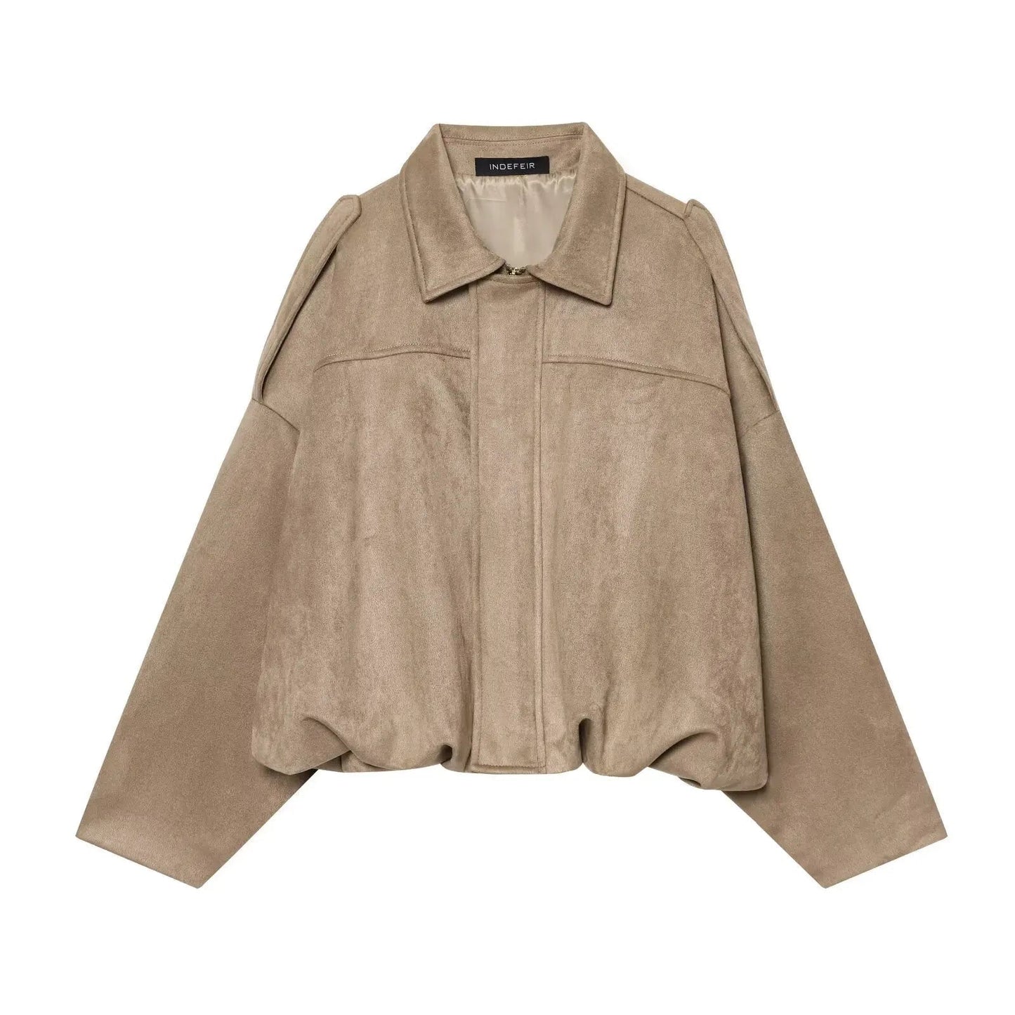 Sandra Suede Oversized Zip Jacket