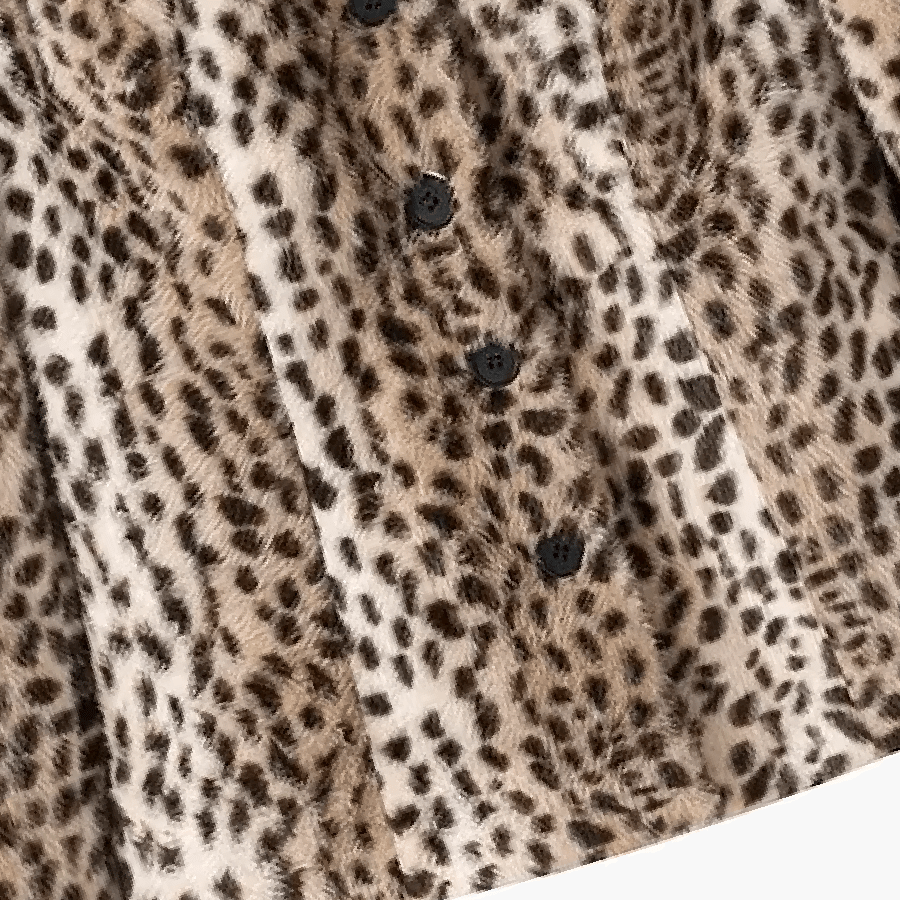 Rose Leopard Faux Fur Cropped Jacket