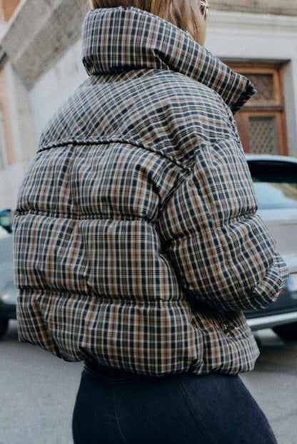 Sabrina Plaid Puffer Jacket