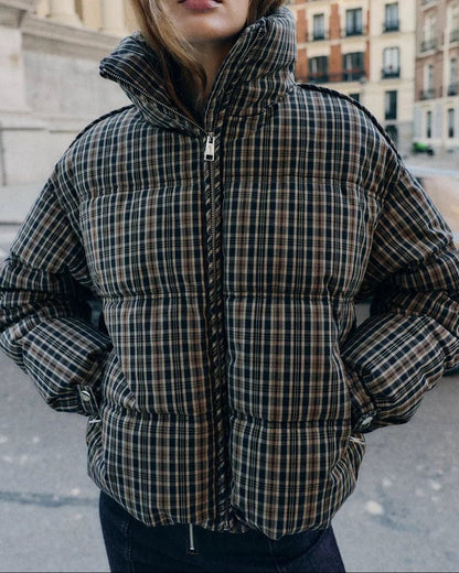 Sabrina Plaid Puffer Jacket